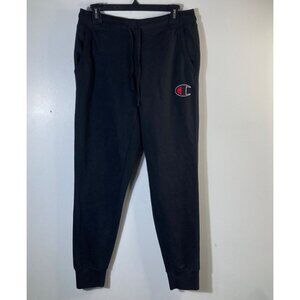 Mens Champion Lightweight Lounge Joggers Black M Cotton Polyester Pockets‎